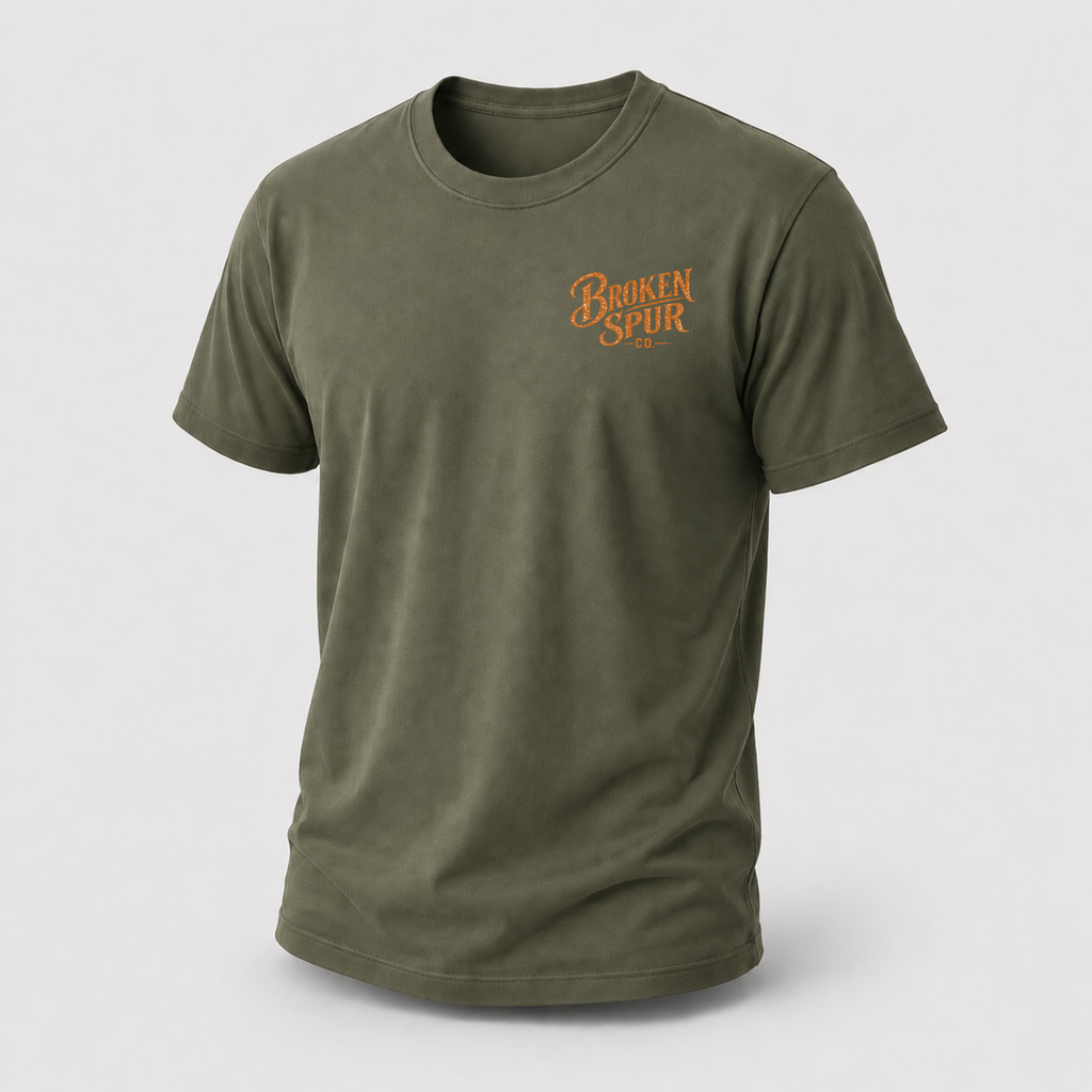 Better Company Ranch Dog T-shirt featuring an old ranch truck, loyal dog and Good Hands Better Company artwork